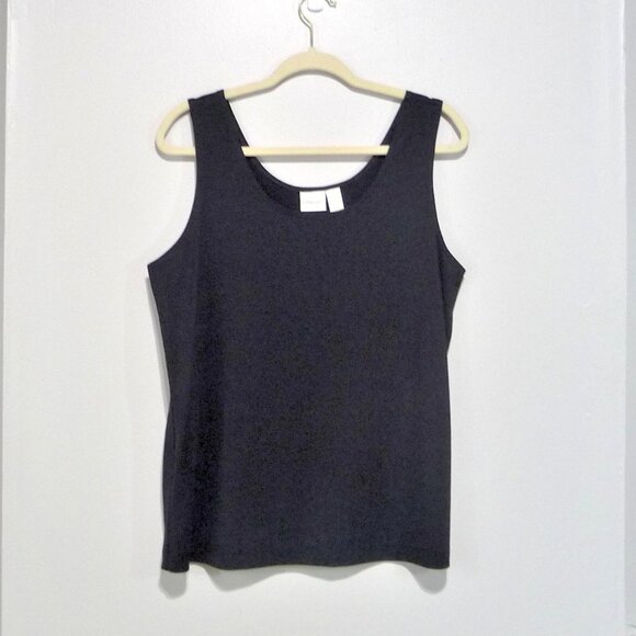 CHICO'S SIZE 3 BLACK TANK - Picture 1 of 4